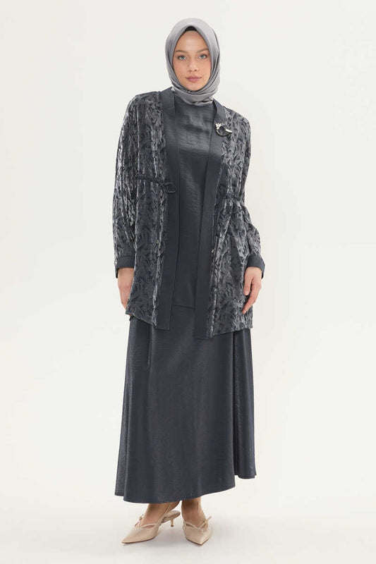 Set van Tuniek en Rok met Broschedetail