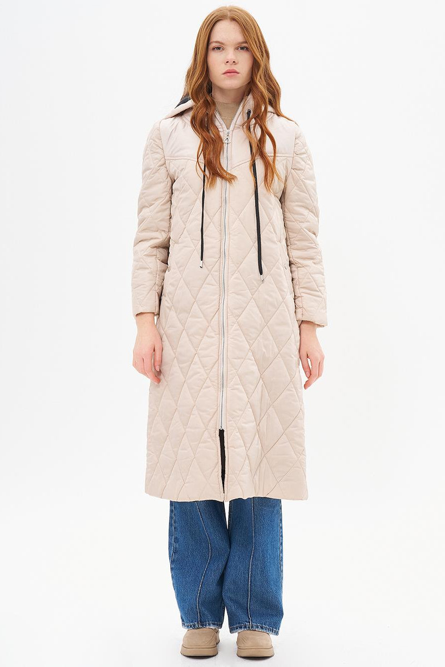 Kapüşonlu Dolgulu Ceket