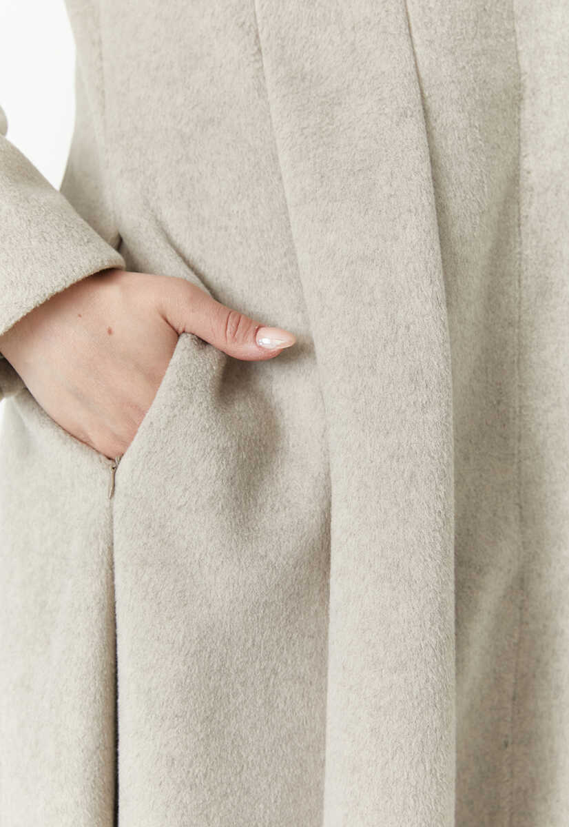 Gelaagde Mantel met Bontkraag