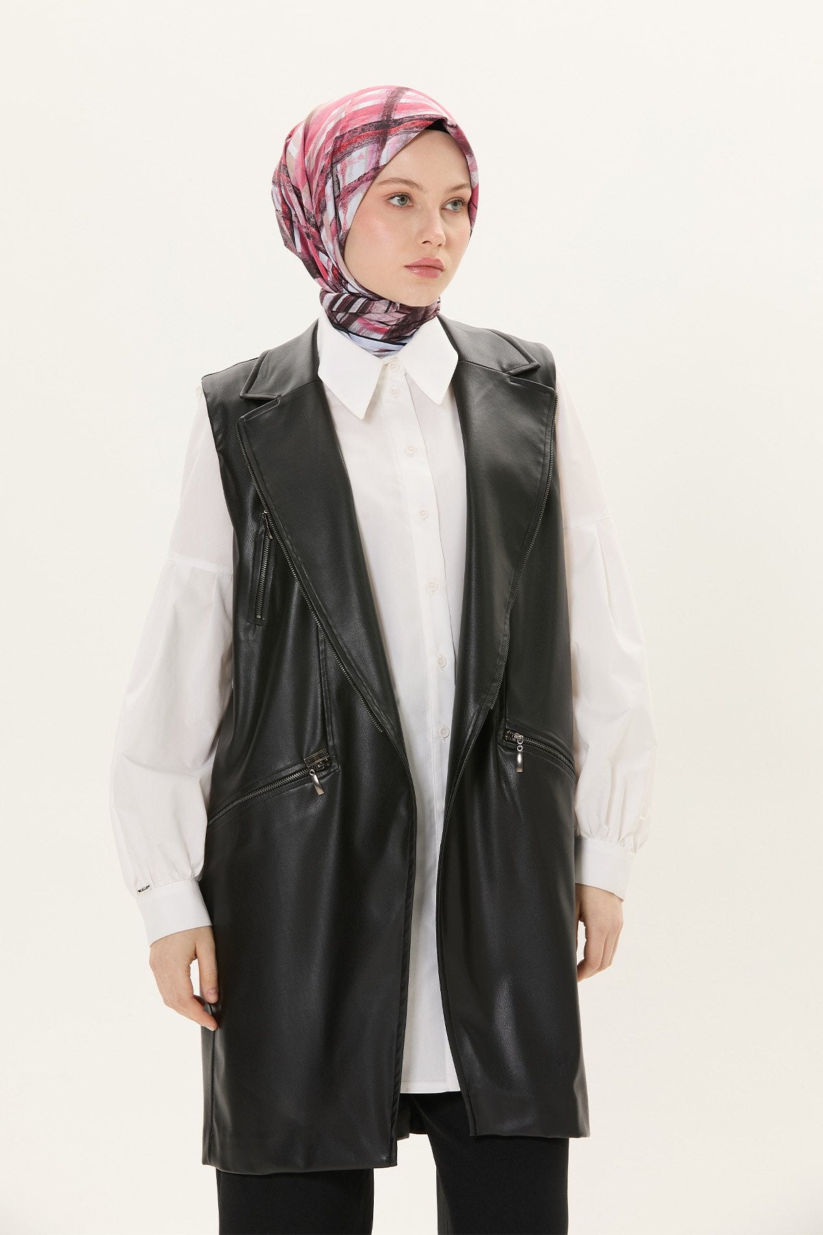 Bodywarmer met Ritsdetails