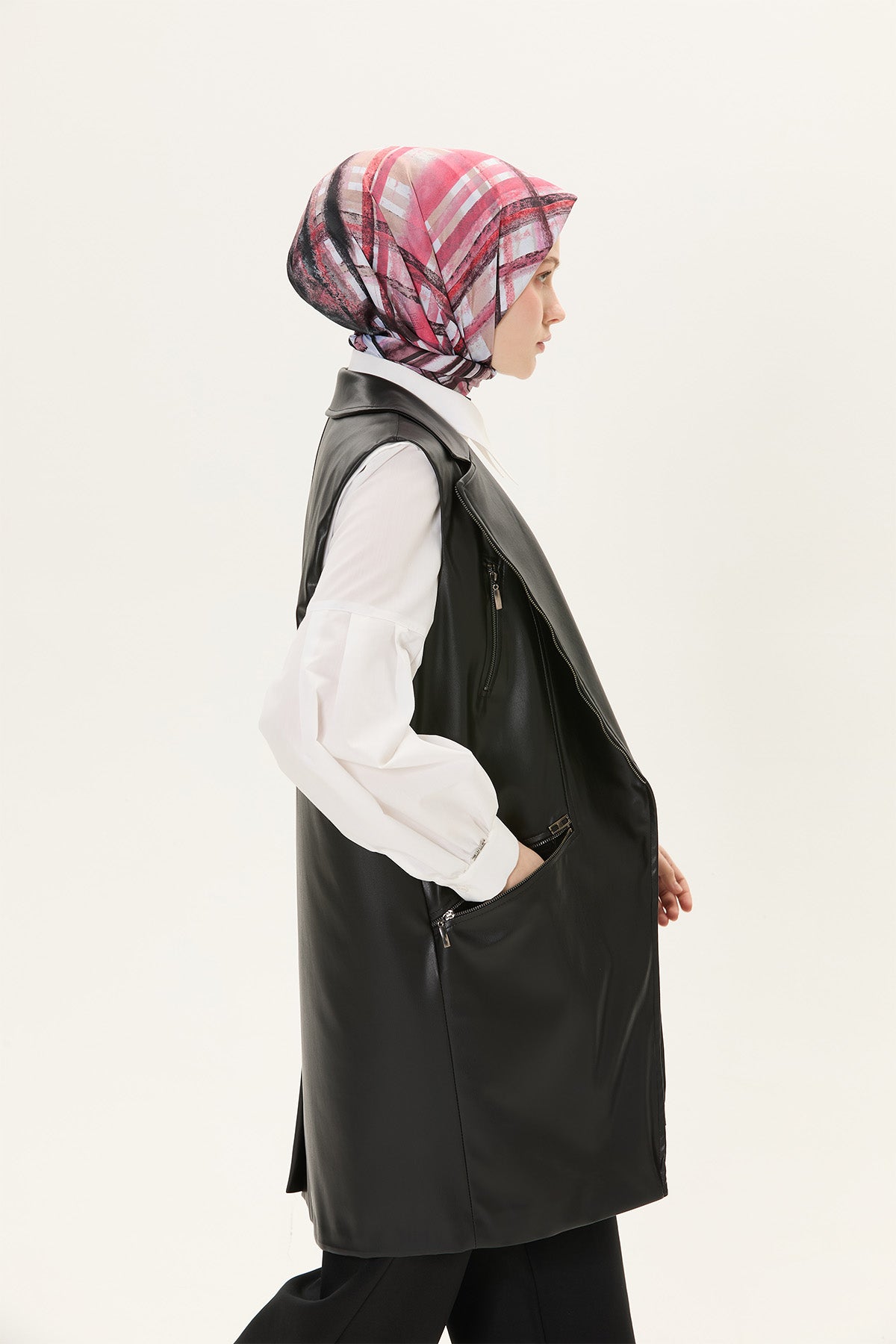 Bodywarmer met Ritsdetails