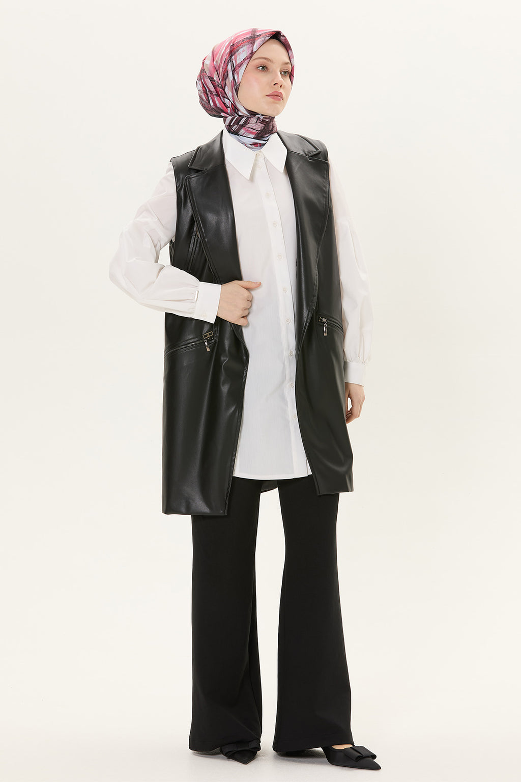 Bodywarmer met Ritsdetails