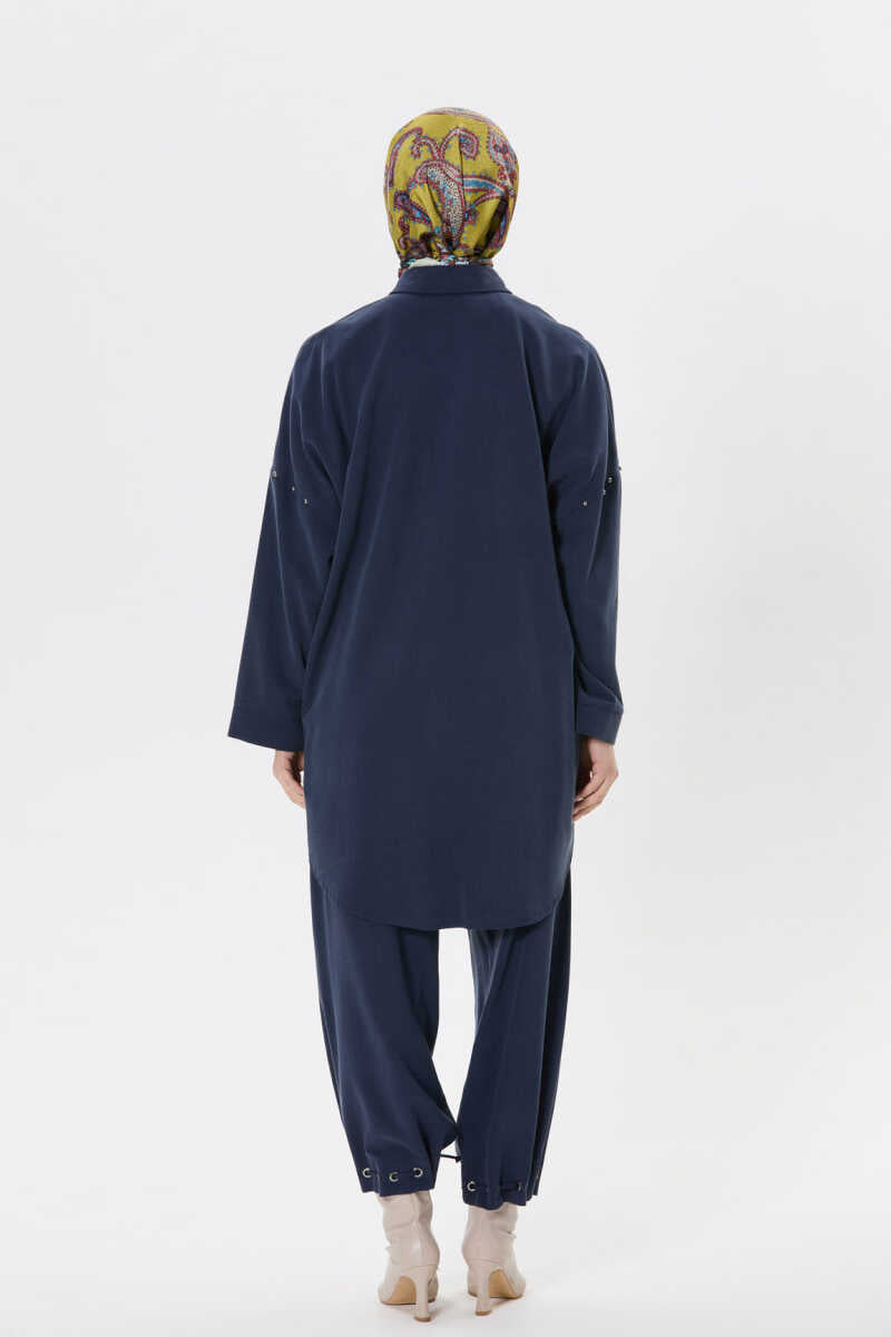 Zımba Detaylı Tunik ve Pantolon Takımı