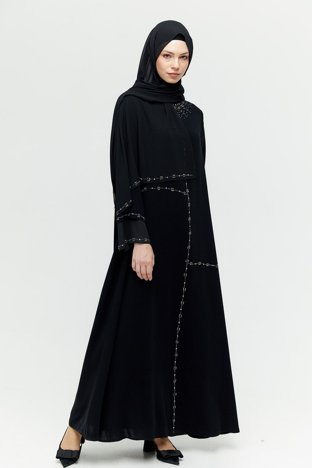 Feestjurk met sjaalaccessoire