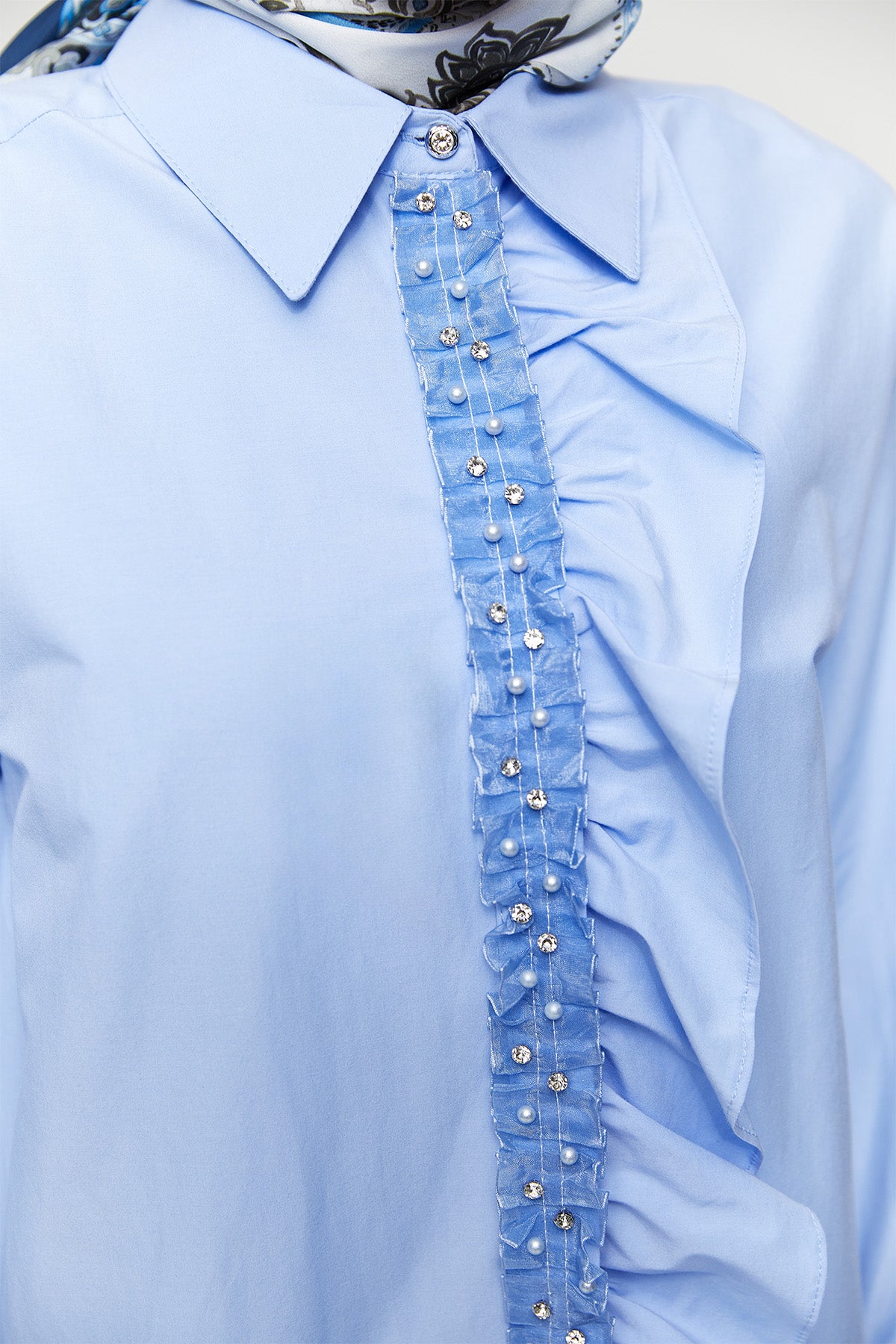 Katoenen Blouse met Volants