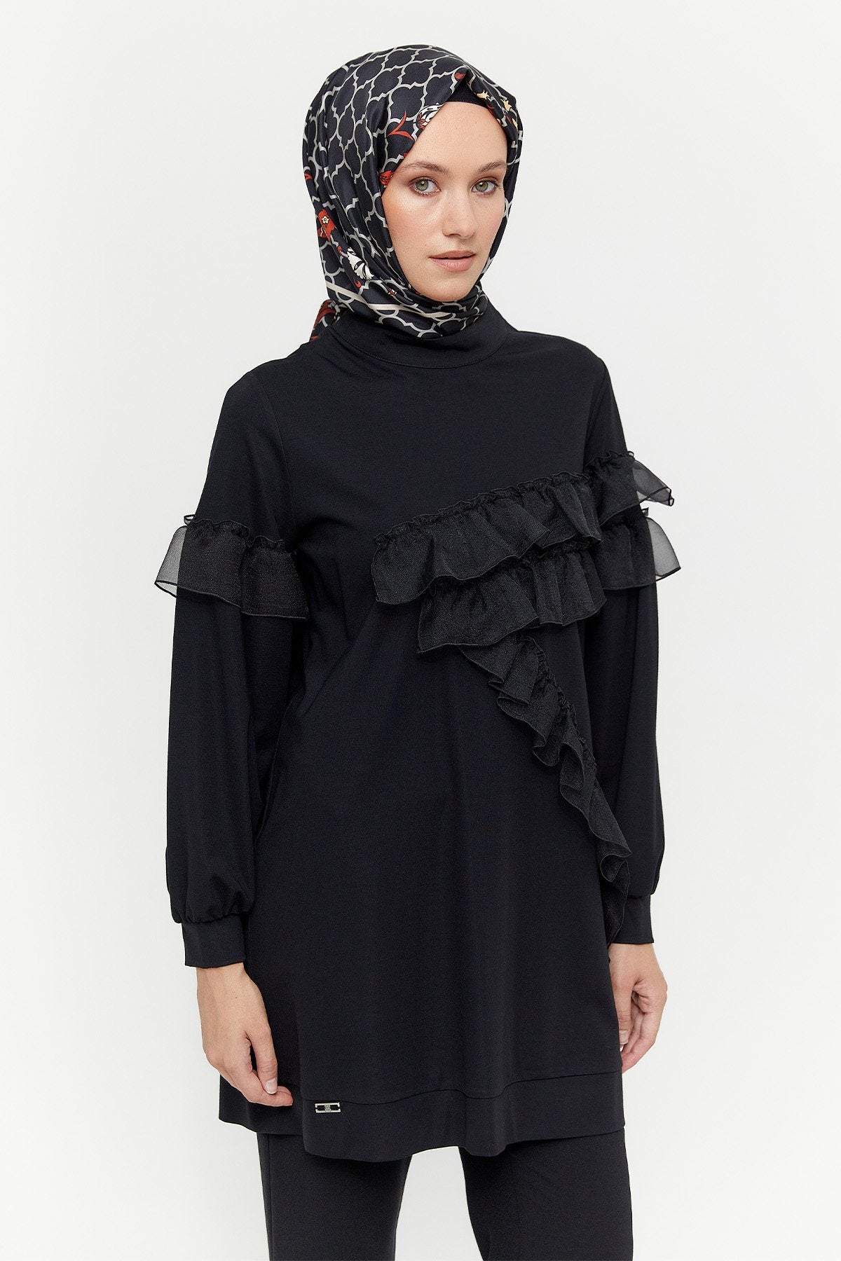 Volanlı Organze Tunik