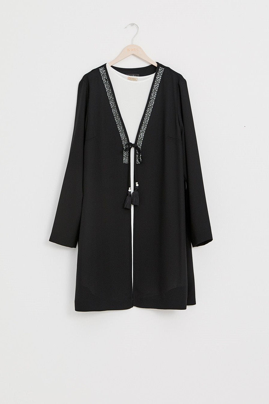 Embroidered Binary Suit Black