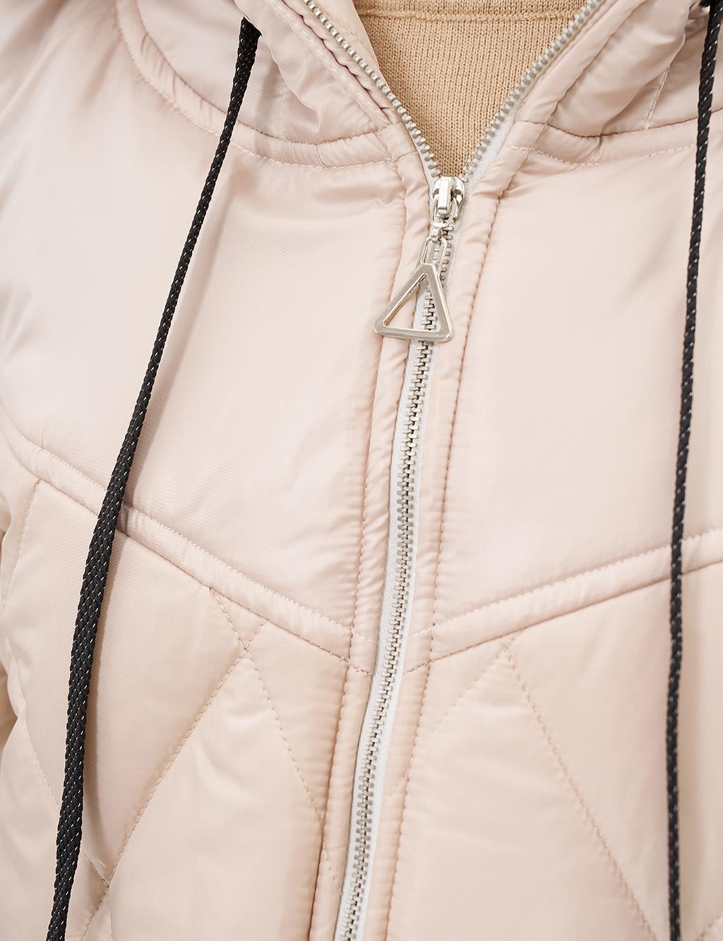 Kapüşonlu Dolgulu Ceket