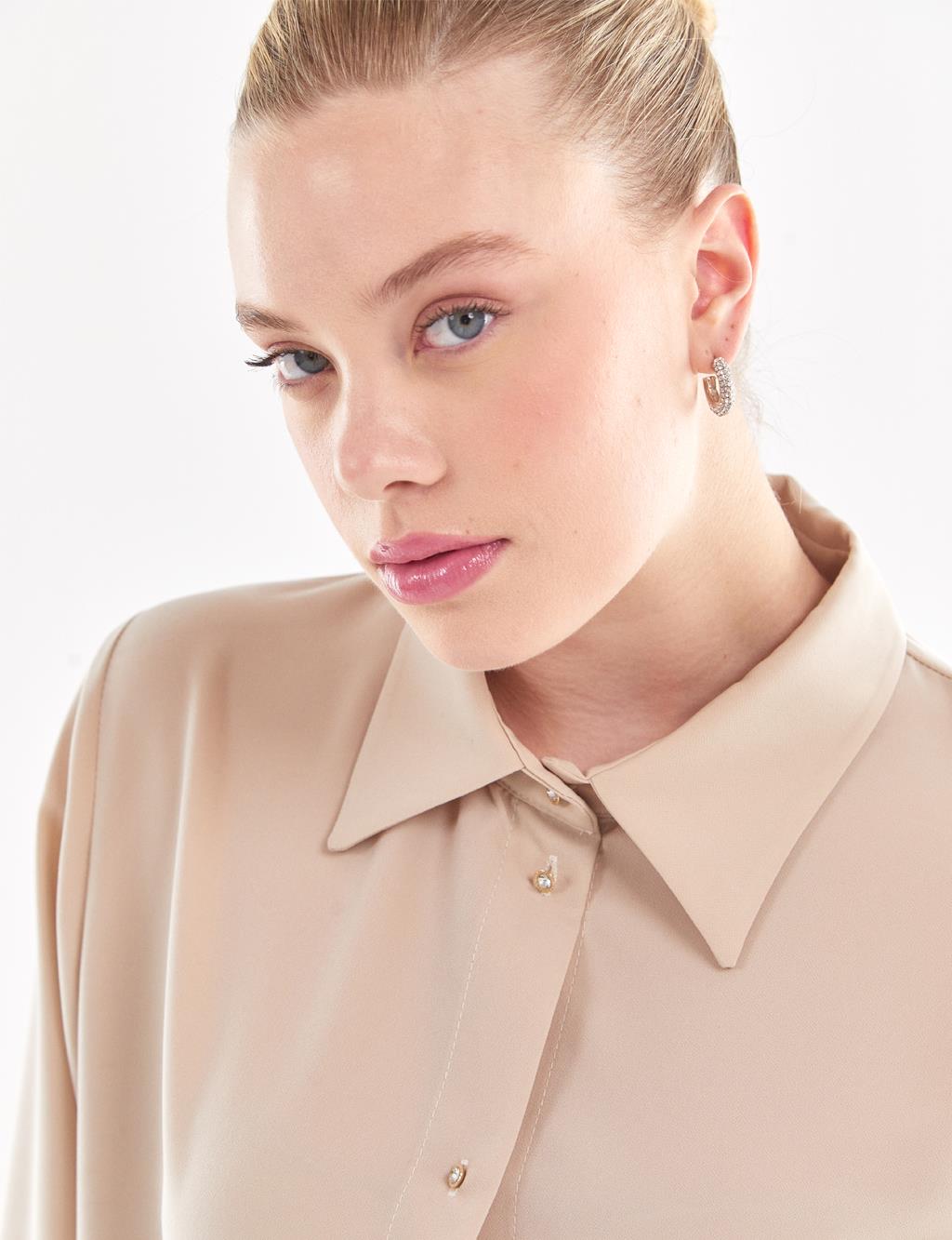 Kaburgalı Uzun Tunik Kum Beji