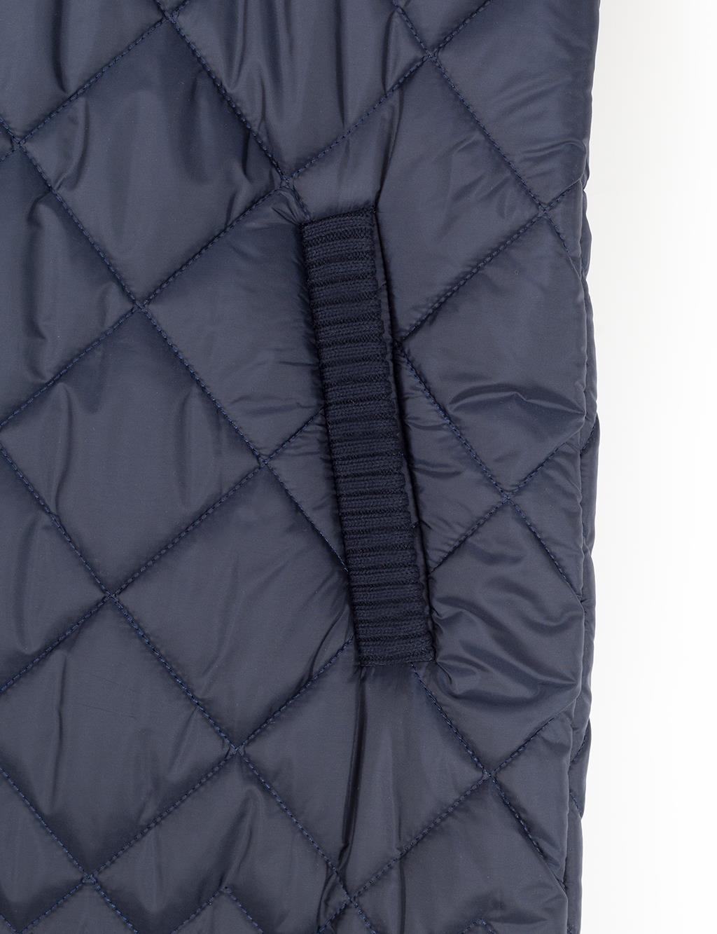 Diamond Patterned Zipper Nightblue Vest